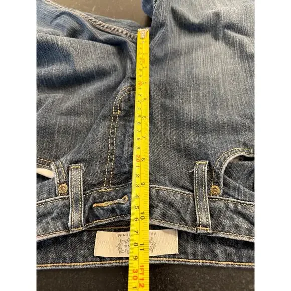 Merona Premium Denim Low Rise Cuffed Capri Jeans Size 8 Blue - Picture 6 of 7